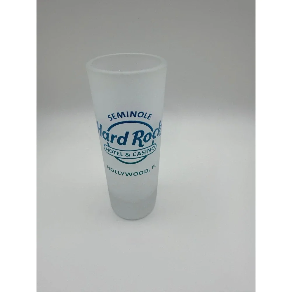 Hard Rock Hotel Casino Seminole Hollywood FL Frosted Shot Glass The Guitar Hotel